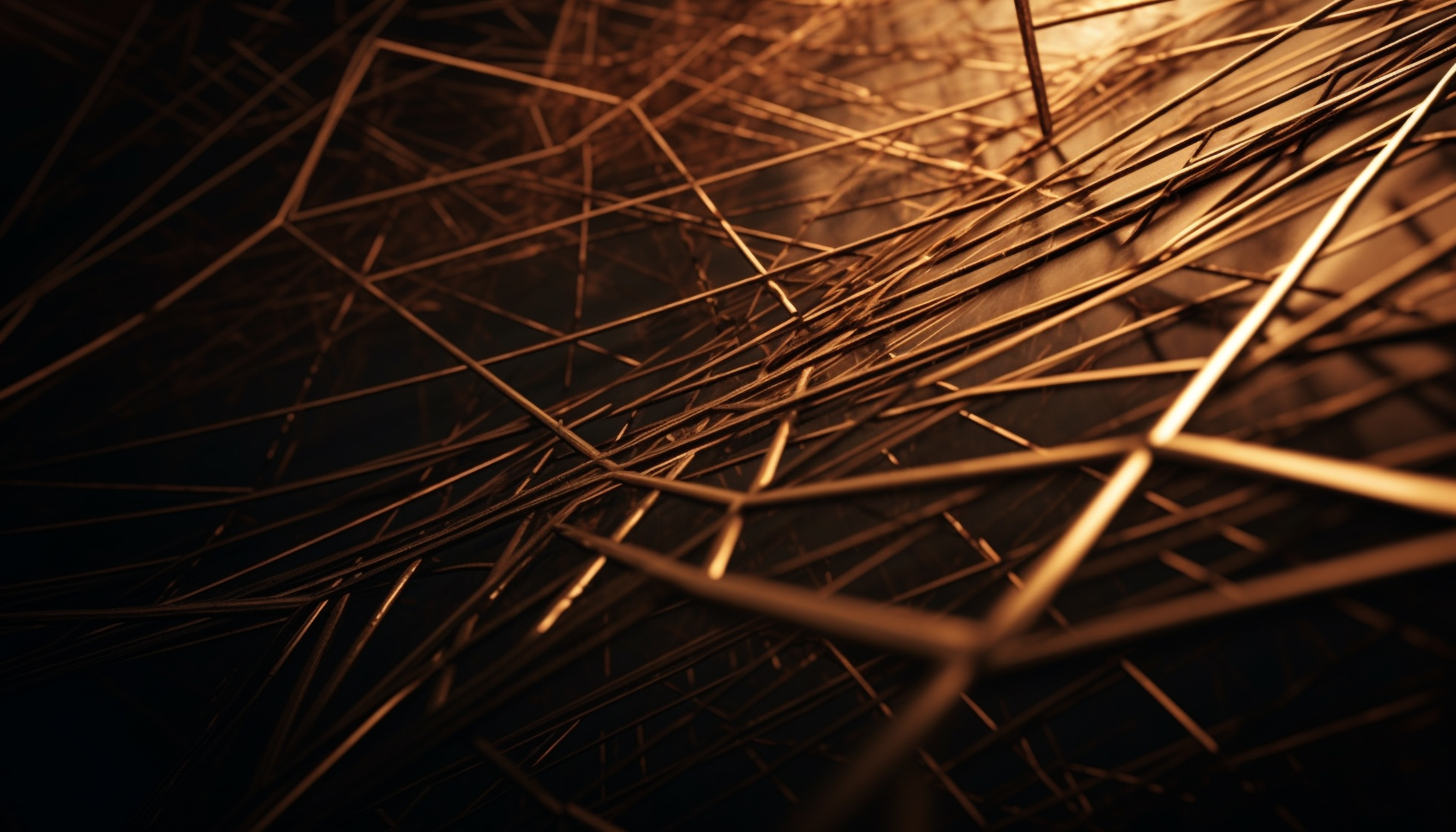 Yellow palm tree branch shaped in rows generated by artificial intelligence